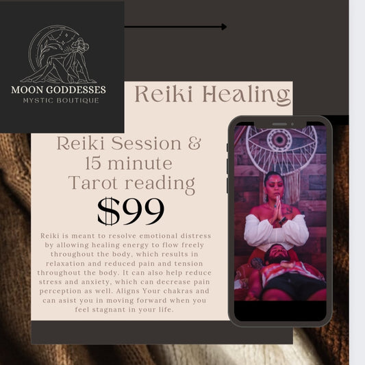 Distance Reiki Session and 15 minute reading.